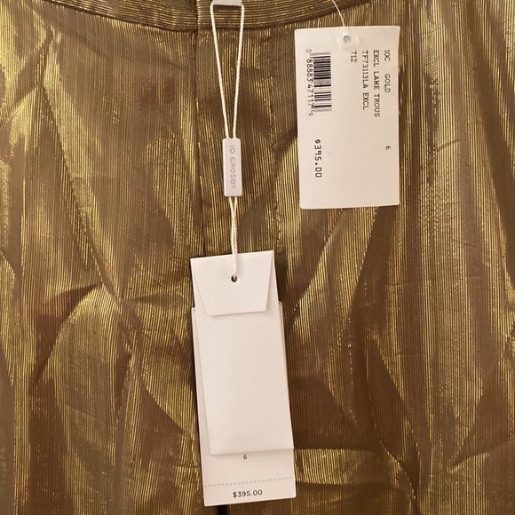 DEREK LAM CROSBY LAMÉ PANTS - Picture 4 of 7